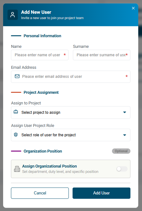 Manage project users, roles and team access | PERIOPSIS